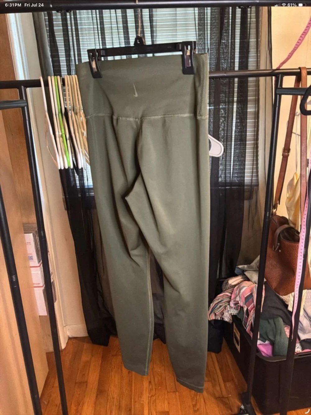 Nike Olive Green High-Waist Leggings